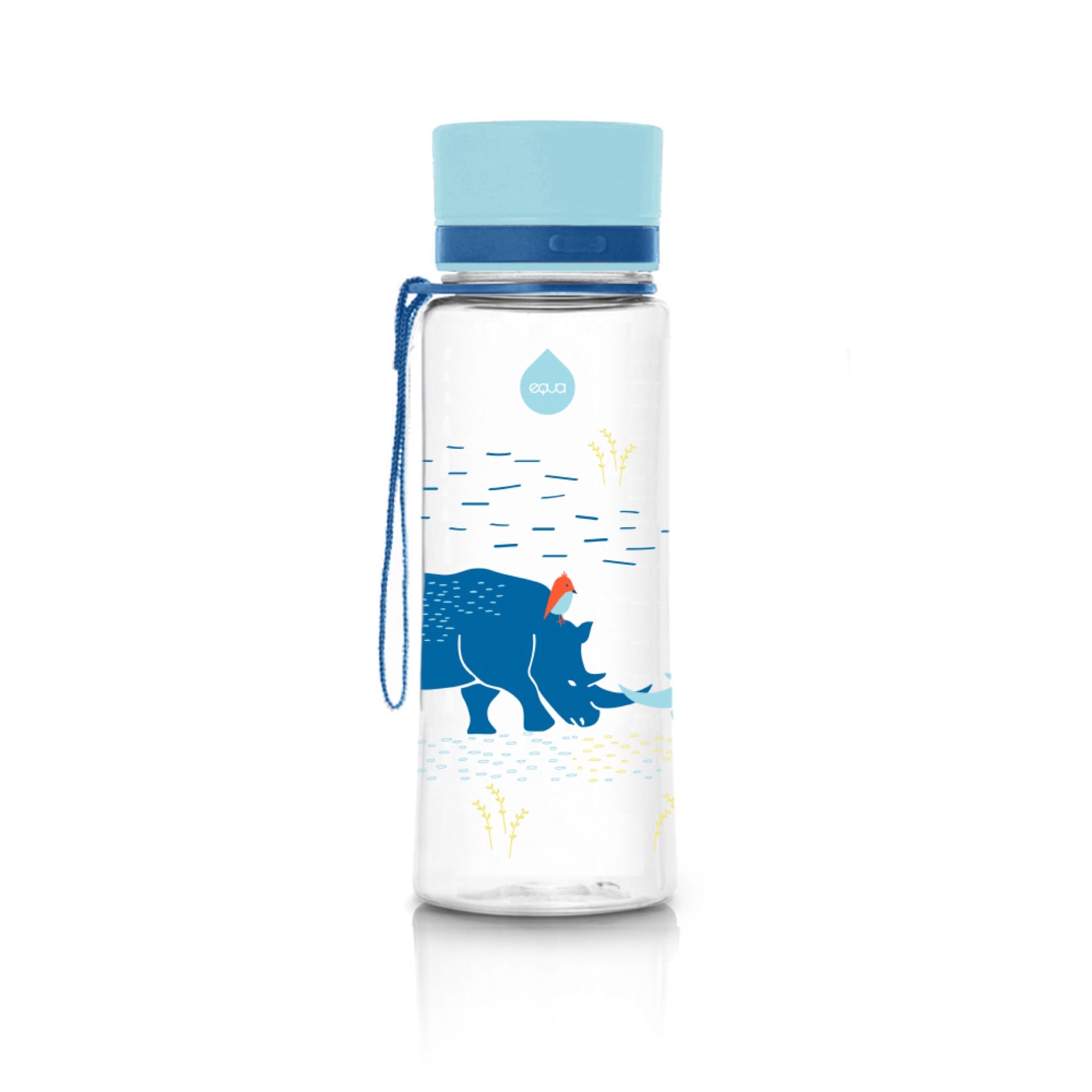Vattenflaska barn BPA-fri 600ml - Noshörning